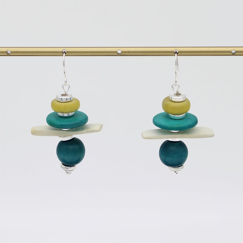 Turquoise and Yellow Radiance Earrings