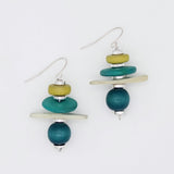 Turquoise and Yellow Radiance Earrings