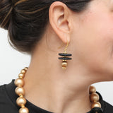 Black and Gold Amaris Earrings