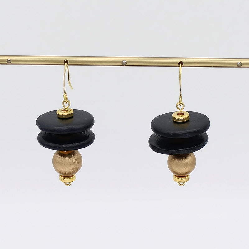Black and Gold Amaris Earrings