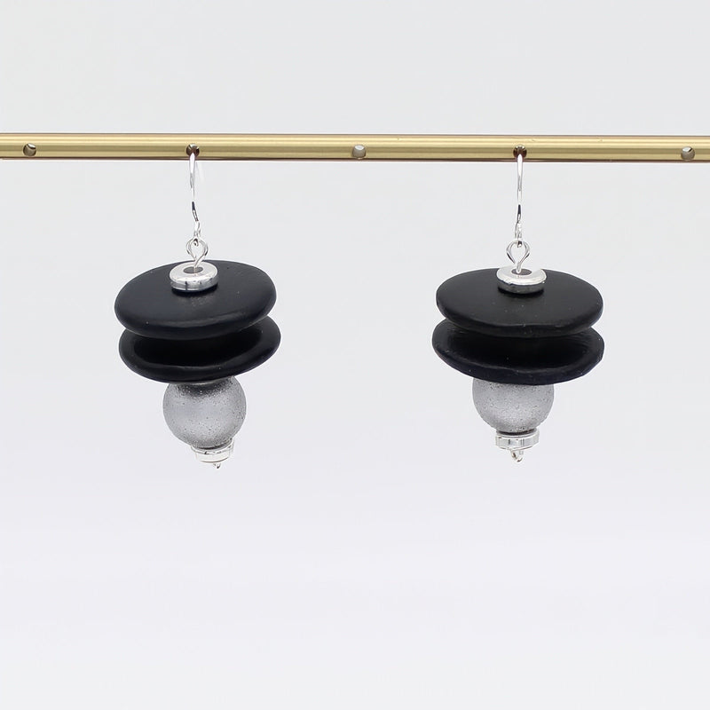 Black and Silver Amaris Earrings