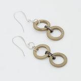 Taupe Double Link Drop Earrings