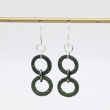 Olive Double Link Drop Earrings