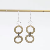 Taupe Double Link Drop Earrings