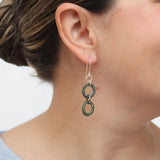 Olive Double Link Drop Earrings