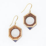 Periwinkle Geo Hexagon Earring