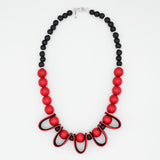 Midnight Ember Leather Statement Necklace