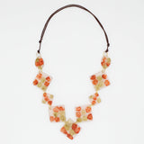 Geometric Amber Frost Necklace
