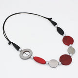 Cabernet Chrome Statement Necklace