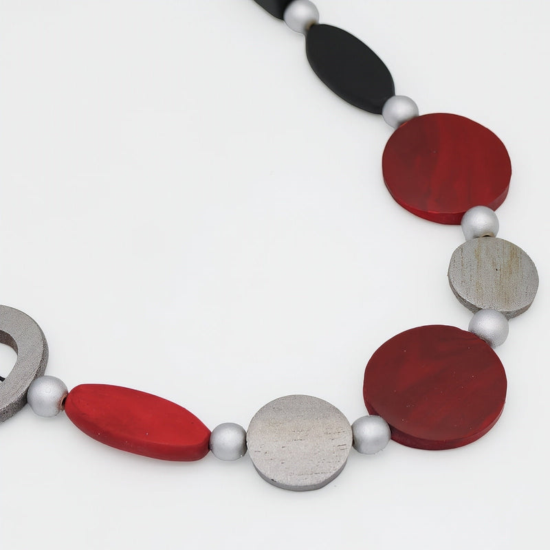 Cabernet Chrome Statement Necklace