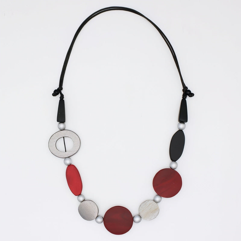 Cabernet Chrome Statement Necklace