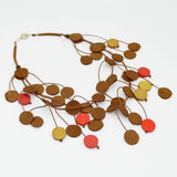 Urban Brown Leather Dangle Necklace