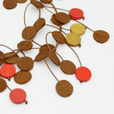 Urban Brown Leather Dangle Necklace
