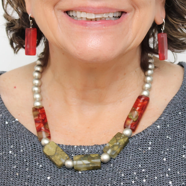 Champaign Frosted Fusion Necklace