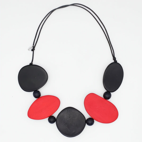 Crimson Pop Statement Necklace