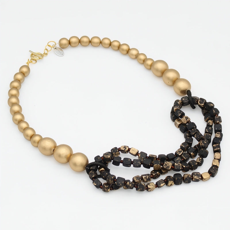 Black & Gold Starlit Necklace