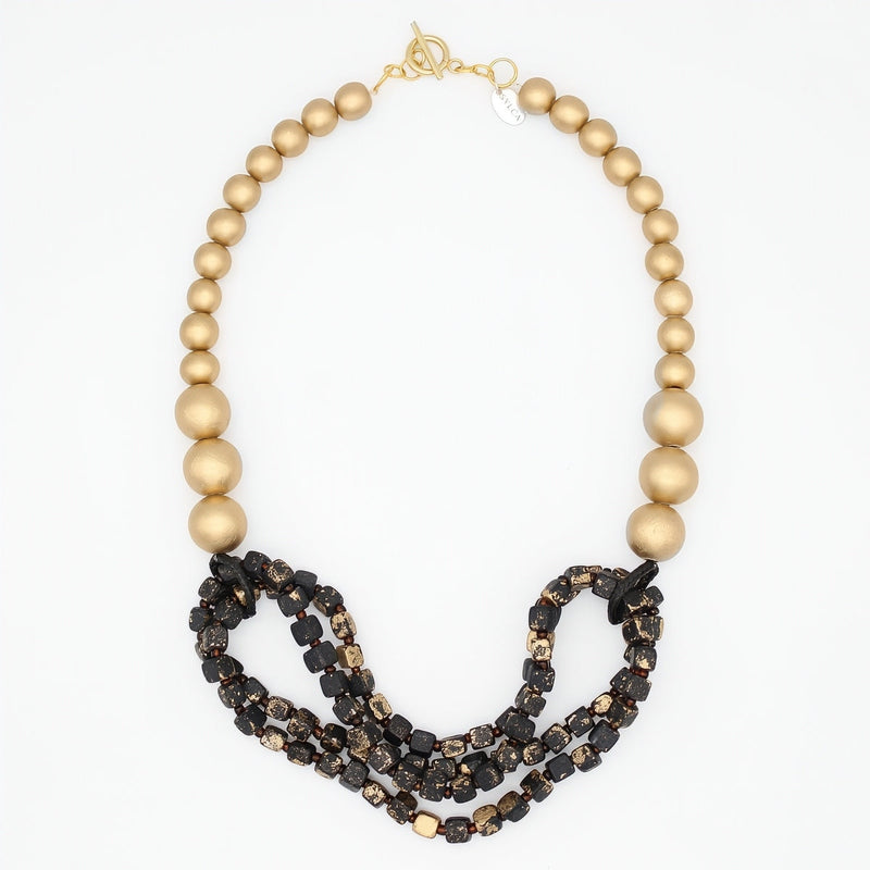 Black & Gold Starlit Necklace