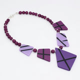 Shades of Purple Axis Statement Necklace