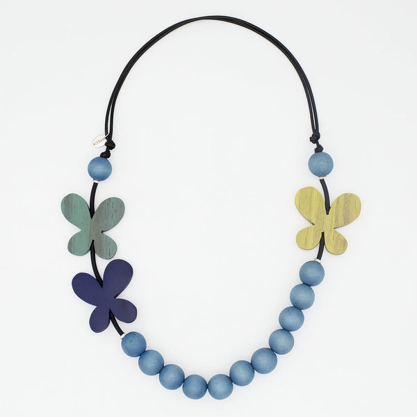 Blue Woodland Wings Necklace