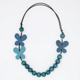 Teal Woodland Wings Necklace