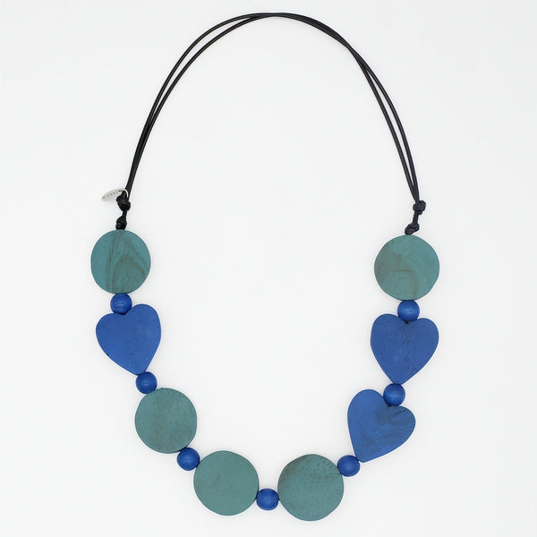 Marina Blue Heartgrain Necklace