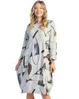 "Curious" Fleece Lantern Dress with Two Pockets - SF6-1419