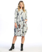 "Curious" Fleece Lantern Dress with Two Pockets - SF6-1419