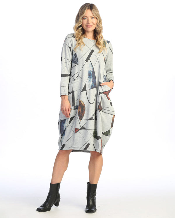 Jess & Jane "Curious" Fleece Lantern Dress with Two Pockets - SF6-1419