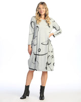 "Olivia" Fleece Lantern Dress with Two Pockets - SF6-1421