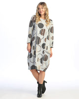 "Mocha" Fleece Lantern Dress with Two Pockets - SF6-1969