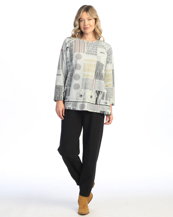 Jess & Jane "Gallery" Fleece Raglan Sleeve Top - SF7-1904