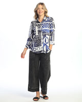 Button Down Shirt with 3/4 Cuff Sleeve - SG1-