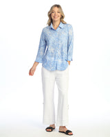 Button Down Shirt with 3/4 Cuff Sleeve - SG1-