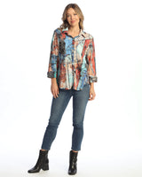 "Vogue" Button Down Shirt with 3/4 Cuff Sleeve - SG1-2129