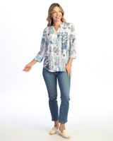 Mandarin Collar Button Down Shirt - SG2-