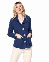 Textured Ribbed Cotton Blazer - ST401