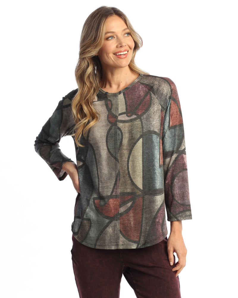 "Melody" Round Neck Front Seam Top - ST5-2120