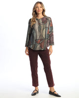 "Melody" Round Neck Front Seam Top - ST5-2120