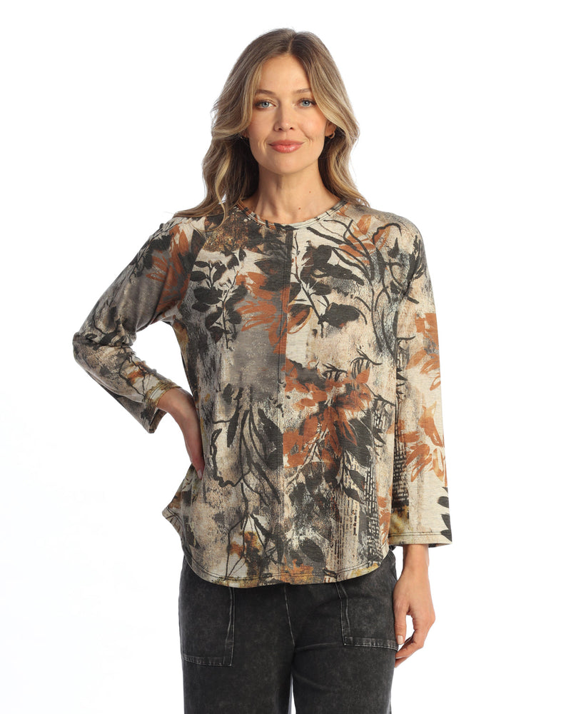 "Nostalgia" Round Neck Front Seam Top - ST5-2123