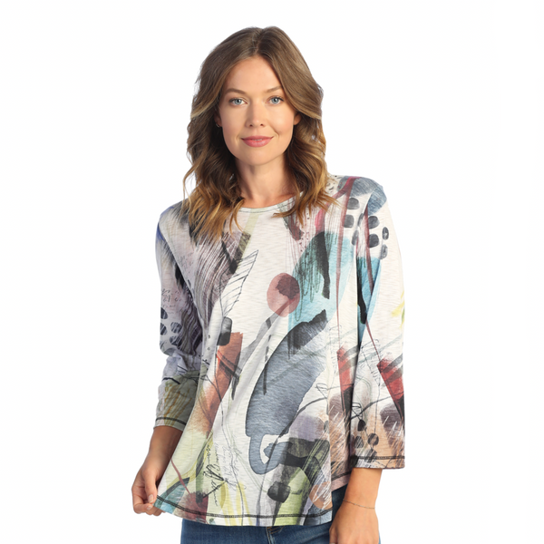 Jess & Jane "Isabella" Sublimation Top With Round Hem - PS3-1771- M Only