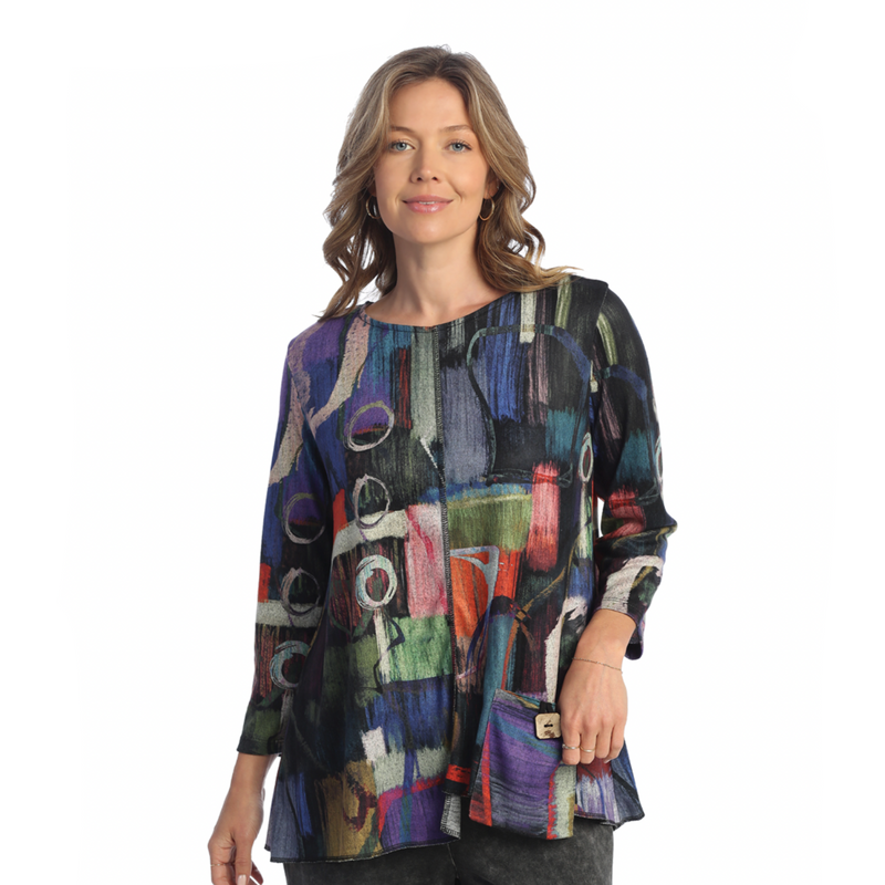 Jess & Jane “Barcelona” Brushed Knit Tunic Top - FB2-1774