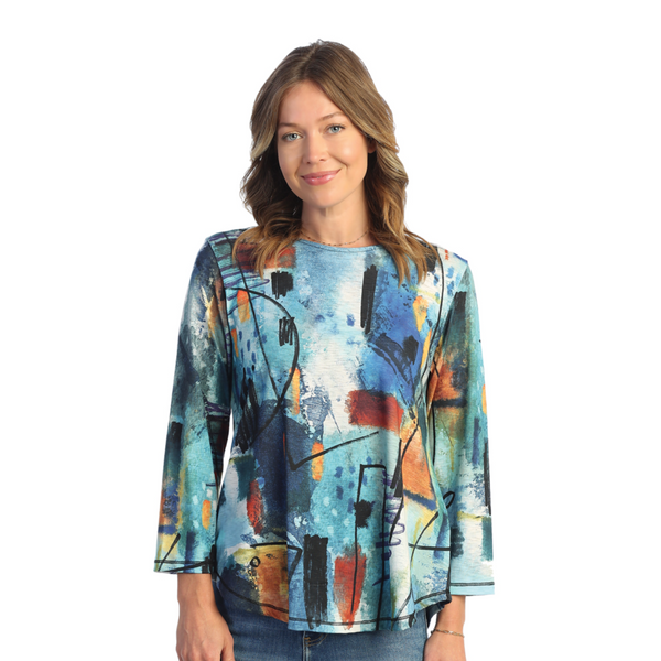 Jess & Jane "Serenade" Sublimation Top With Round Hem - PS3-1740