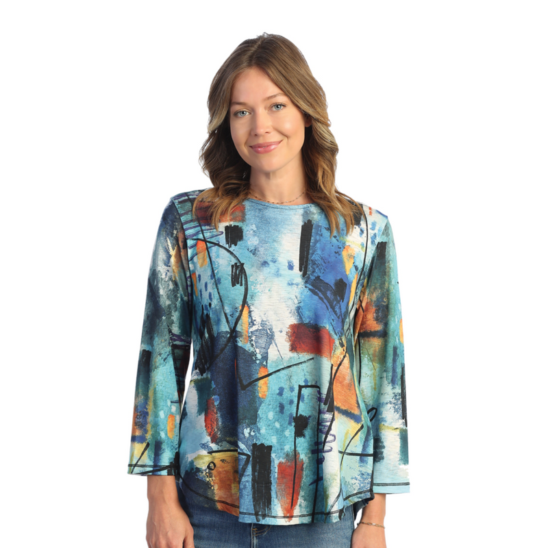 Jess & Jane "Serenade" Sublimation Top With Round Hem - PS3-1740 - Size 2X