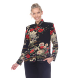 Floral Textured Short Jacket - 2883 - Size XXL Only