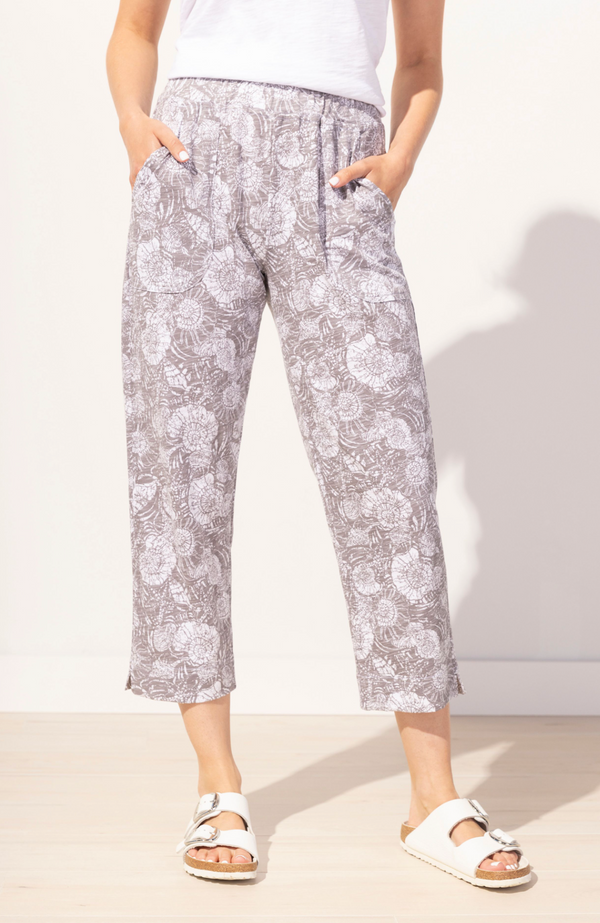 Batik Shell Cotton Capri Pant - 64205