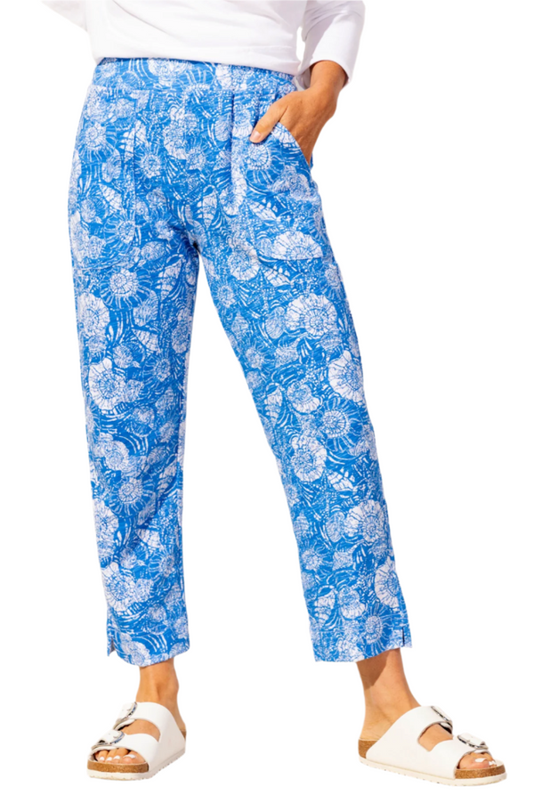 Batik Shell Cotton Capri Pant - 64205