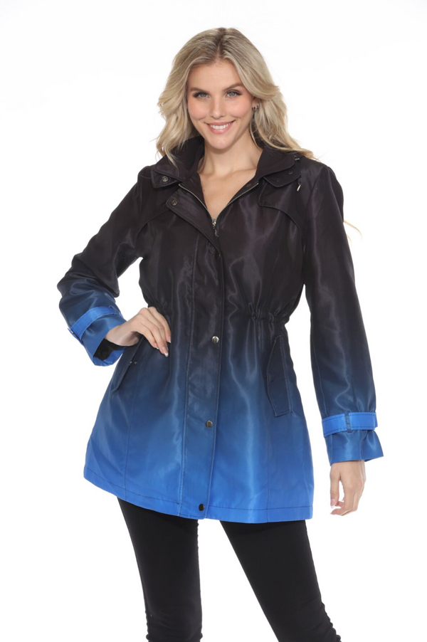 Ombre Hooded Raincoat - J25674W-3