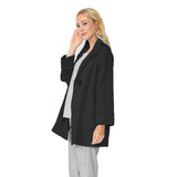 Jacquard One-Button Jacket in Black - 6290J-BK