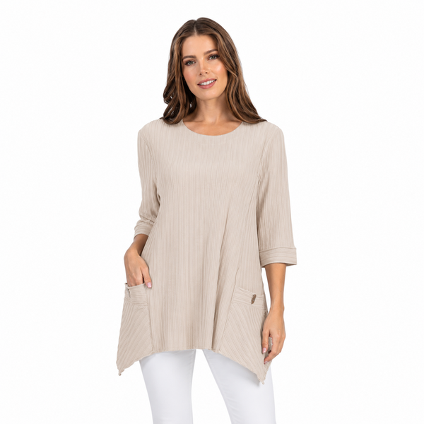Ribbed Pocket Tunic - CS330-DS - Plus Sizes Only!