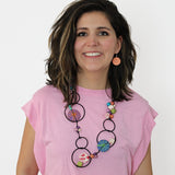 Multi Color Hayden Disk Necklace